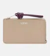 Loewe Knot Leather Card Holder In Nude