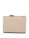 Loewe Knot Leather Compact Wallet In Neutral