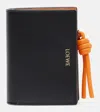 Loewe Knot Leather Wallet In Black