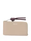 Loewe Knot Leather Zipped Card Case In Black