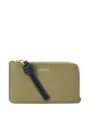 Loewe Knot Coin Cardholder In Shiny Nappa Calfskin In Green