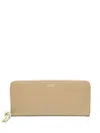Loewe Knot Zip-up Leather Wallet In Green