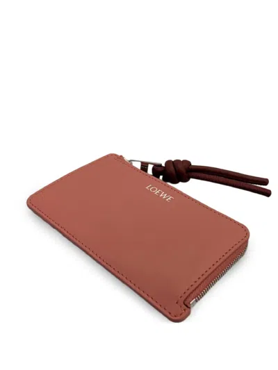 Loewe Knot Zipped Cardholder In Brown