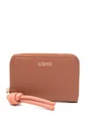 Loewe Knotted Zip-around Wallet In Brown