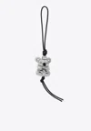 Loewe Koala Felt And Leather Pendant Keychain In Brown