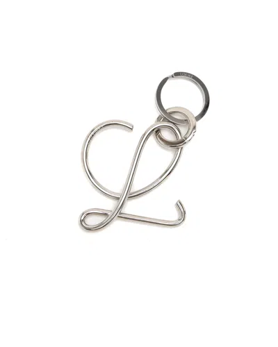 Loewe L Logo Keyring In Metallic