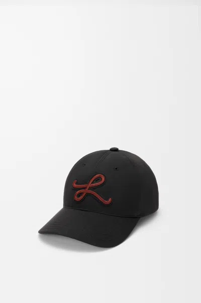 Loewe Logo-patch Baseball Cap In Black