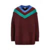 Loewe Wool Sweater With Layered Construction In Brown