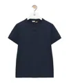 Loewe Lace T-shirt In Cotton In Blue