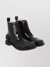 Loewe Lace-up Boots With Pull Tab And Round Toe In Black