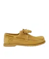 Loewe Campo Boat Shoe In Tabacco Suede