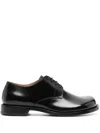 Loewe Terra Glossed-leather Derby Shoes In Black