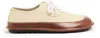 Loewe Bay Lace-up Leather-trimmed Shoes In Nude