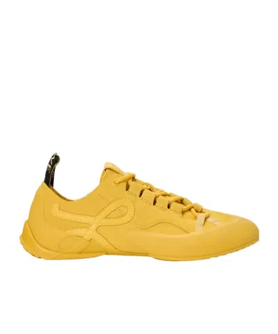 Loewe Lace-up Sneakers In Yellow