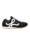 Loewe Women Black Canvas And Suede Ballet Runner 2.0 Sneakers In Black