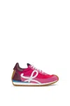 Loewe Flow Runner 2.0 Leather-trimmed Shell And Suede Sneakers In Pink