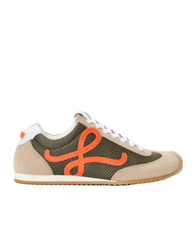 Loewe Lace-up Casual Sneakers In Green