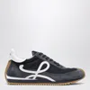 Loewe Laceup Flow Runner 2.0 Sneakers In Nylon And Suede Leather In Black