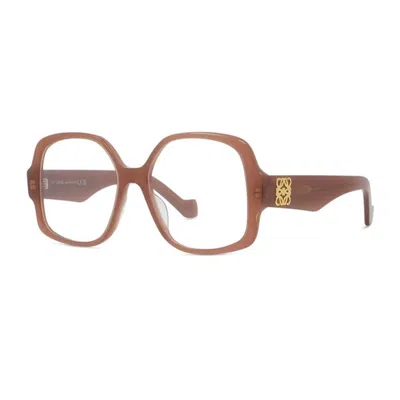 Loewe Ladies Black Square Eyeglass Frames Lw50051i 066 In Brown