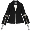 LOEWE LOEWE LADIES TIE-CUT SLEEVE PANEL LINEN JACKET