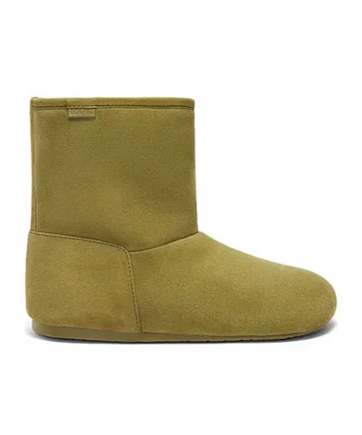 Loewe Lago Boot In Suede And Shearling In Multi