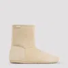 Loewe Suede-shearling Lago Ankle Boots In Medium Concealer