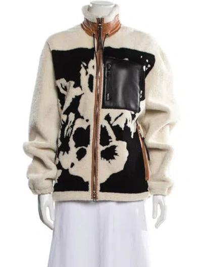 Pre-owned Loewe Lamb Fur Graphic Print In Neutrals