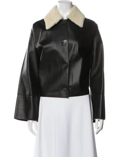 Pre-owned Loewe Lamb Leather Jacket In Black
