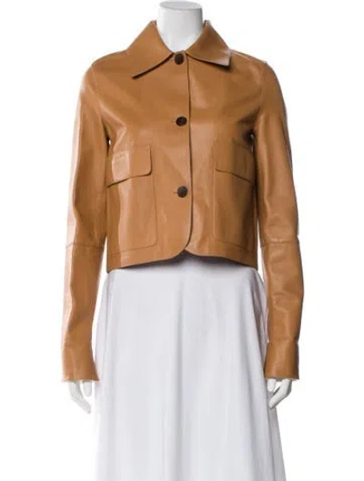 Pre-owned Loewe Lamb Leather Jacket In Neutral