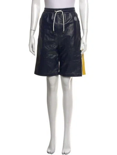 Pre-owned Loewe Lamb Leather Knee-length Shorts In Blue