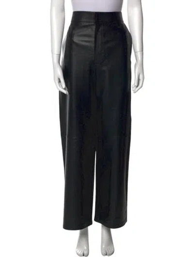 Pre-owned Loewe Lamb Leather Wide Leg Pants W/ Tags In Black