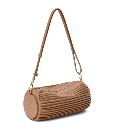 Loewe Lambskin Bracelet Pouch Shoulder Bag In Brown