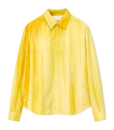 Loewe Lambskin Dyed Shirt In Yellow