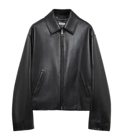 Loewe Lambskin Jacket In Blue