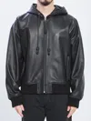 Loewe Zip-up Nappa Leather Bomber Jacket In Black