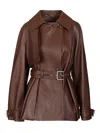 Loewe Lambskin Nappa Jacket Jackets Brown In Brown