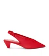 Loewe Lambskin Origami Cubic Slingback Pumps 45 In Red