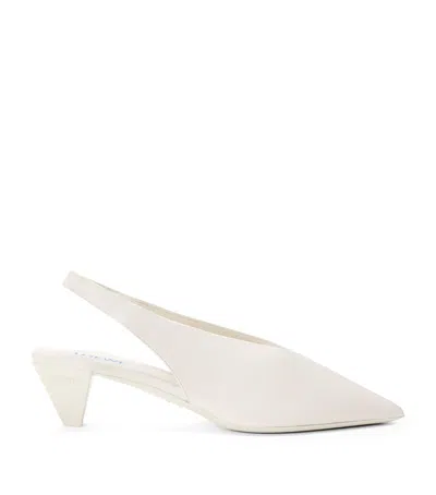 Loewe Lambskin Origami Cubic Slingback Pumps 45 In Animal Print
