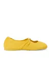 Loewe Lambskin Pebble Soft Ballet Flats In Yellow