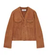Loewe Lambskin Shearling-lined Jacket In Brown