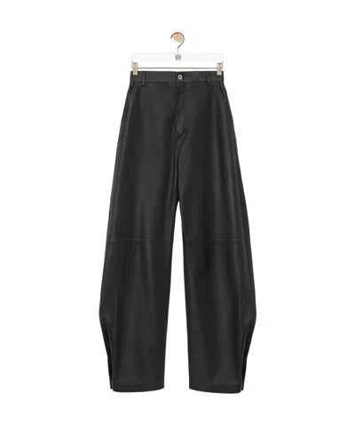 Loewe Lantern Pleated Casual Pants In Black