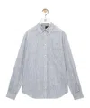 Loewe Lapel Long Sleeve Shirt In Gray
