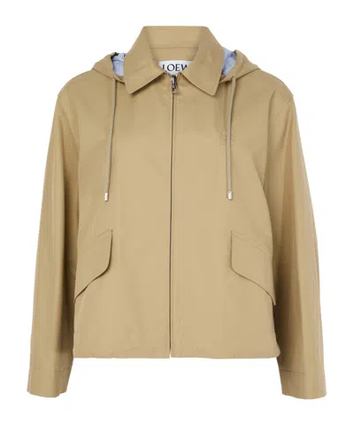Loewe Lapel Long-sleeved Casual Jacket In Brown