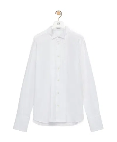 Loewe Lapel Long-sleeved Shirt In White