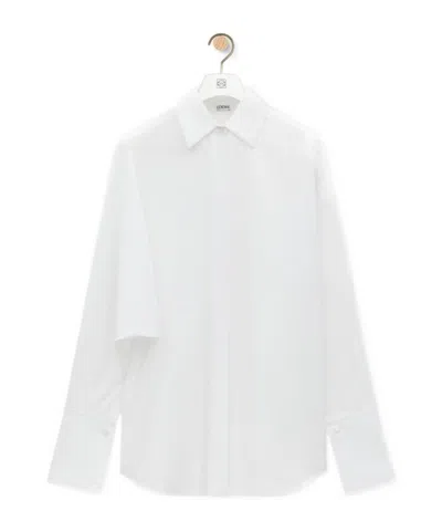 Loewe Lapel Long-sleeved Shirt In White