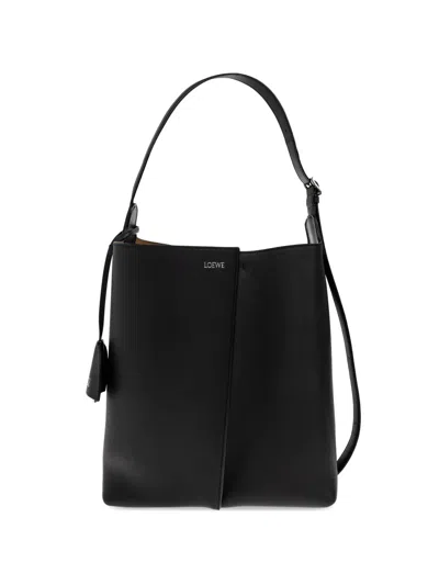 Loewe Large Bilbao Bucket In Smooth Leather Skin For Woman In Black