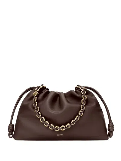 Loewe Large Chain Flamenco Purse In Brown