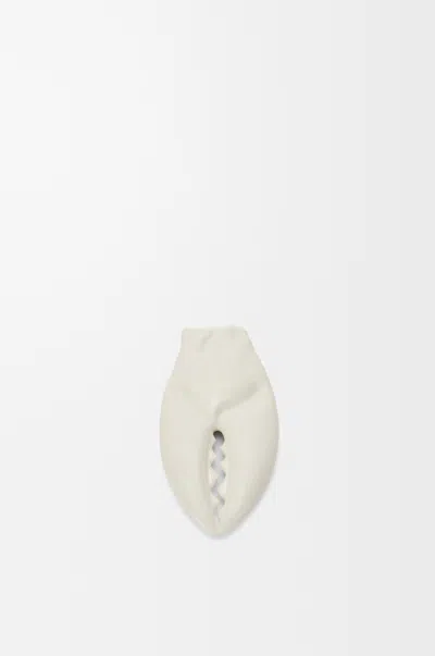 Loewe Large Claw Brooch In Ceramic For Woman In Off White