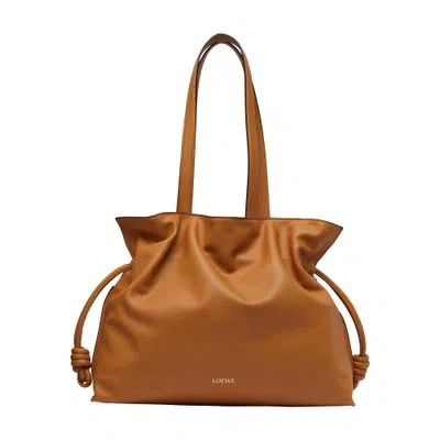 Loewe Large Flamenco Clutch In Beige