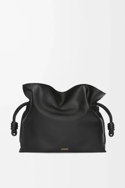 Loewe Large Flamenco Clutch In Nappa Leather Skin For Woman In Black